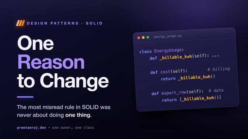 The Single Responsibility Principle Isn't About One Thing