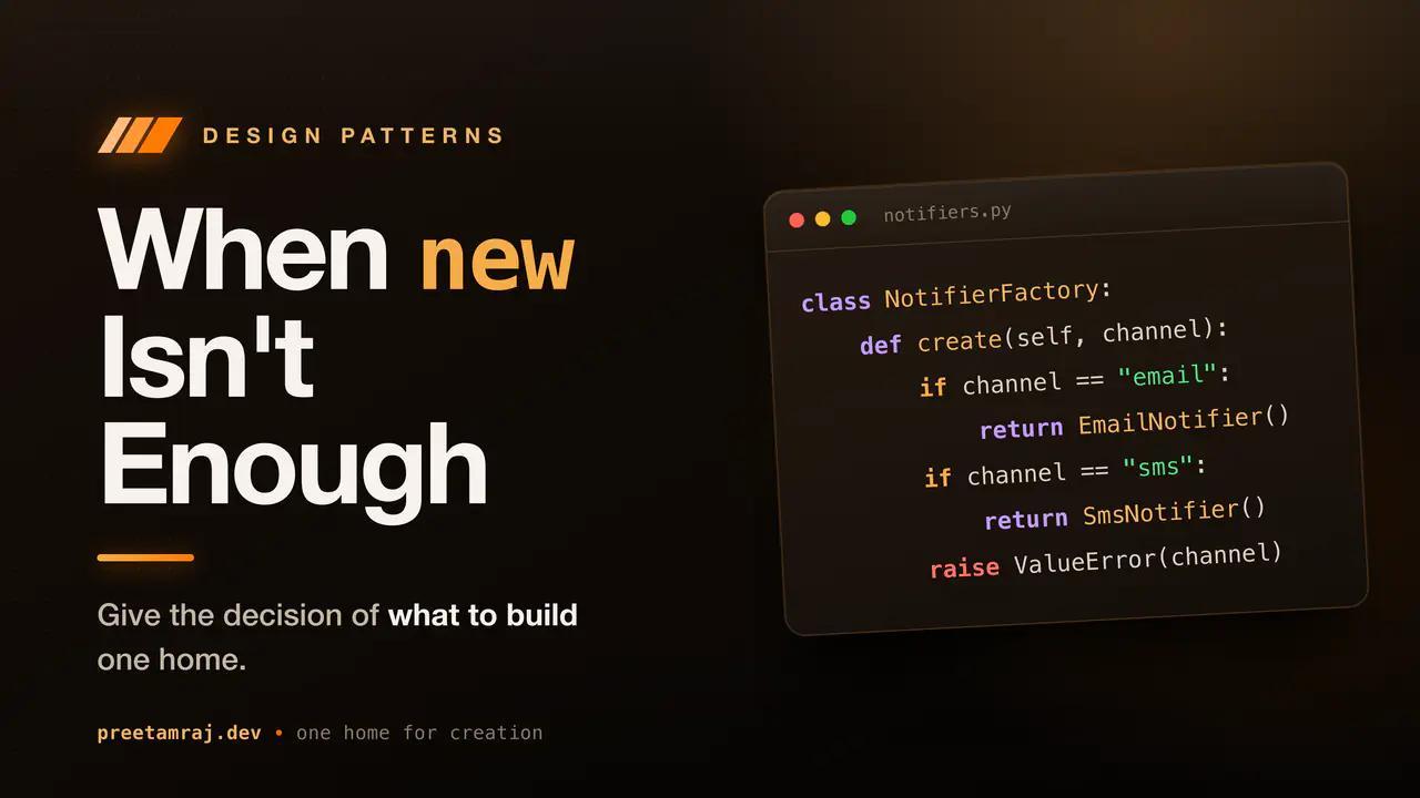 The Factory Pattern: When `new` Isn't Enough