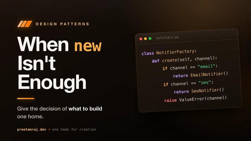 The Factory Pattern: When `new` Isn't Enough